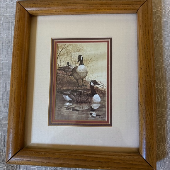 R.J. McDonald Gabby's Farm Canadian Honker Art Print 9 X 7.5 In. Double Matted - Picture 3 of 8